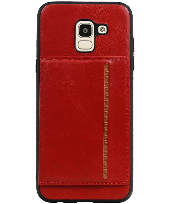 Portrait Back Cover 1 Cards for Galaxy J6 Red