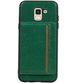 Couverture Arrière Portrait 1 Cartes pour Galaxy J6 Vert
