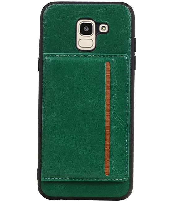 Portrait Back Cover 1 Cards for Galaxy J6 Green