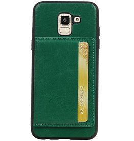 Portrait Back Cover 1 Cards for Galaxy J6 Green