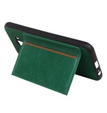 Couverture Arrière Portrait 1 Cartes pour Galaxy J6 Vert