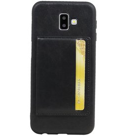 Portræt Bag Cover 1 Kort til Galaxy J6 Plus Black