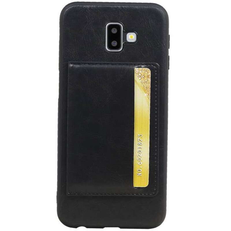 Portrait Back Cover 1 Cards for Galaxy J6 Plus Black