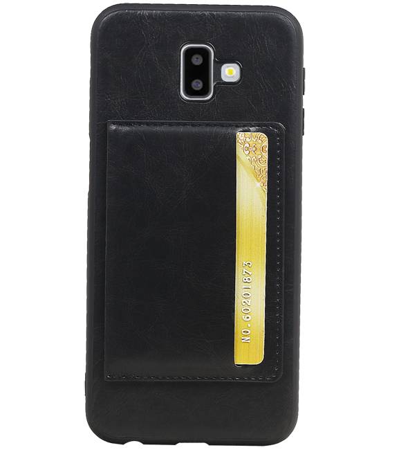 Couverture Arrière Portrait 1 Cartes pour Galaxy J6 Plus Noir