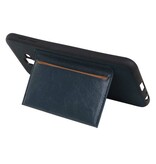 Staand Back Cover 1 Pasjes voor Galaxy J6 Plus Navy