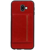 Portrait Back Cover 1 Karten für Galaxy J6 Plus Rot