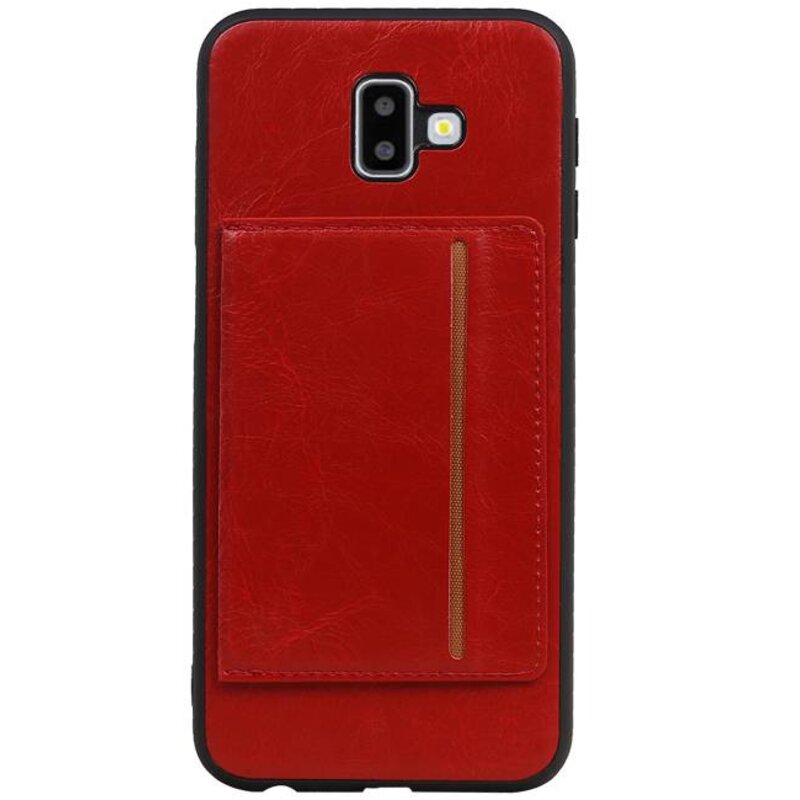 Portrait Back Cover 1 Karten für Galaxy J6 Plus Rot