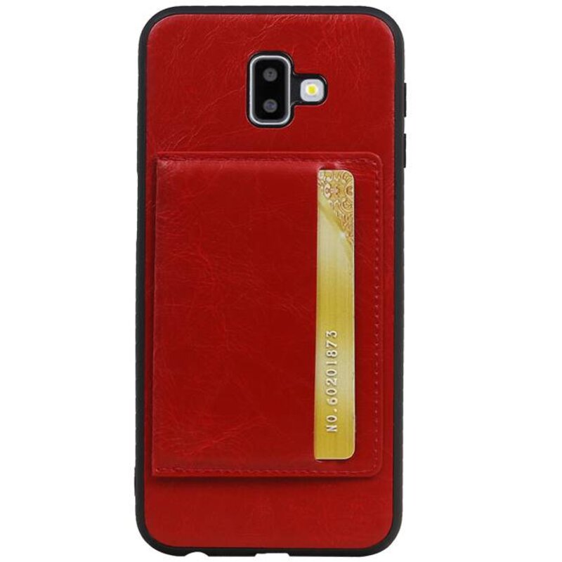 Portrait Back Cover 1 Cards for Galaxy J6 Plus Red