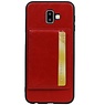 Portrait Back Cover 1 Cards for Galaxy J6 Plus Red