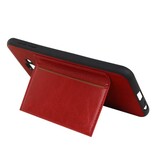 Portrait Back Cover 1 Karten für Galaxy J6 Plus Rot