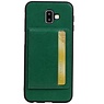 Portræt Bag Cover 1 Kort til Galaxy J6 Plus Green