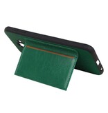 Staand Back Cover 1 Pasjes voor Galaxy J6 Plus Groen