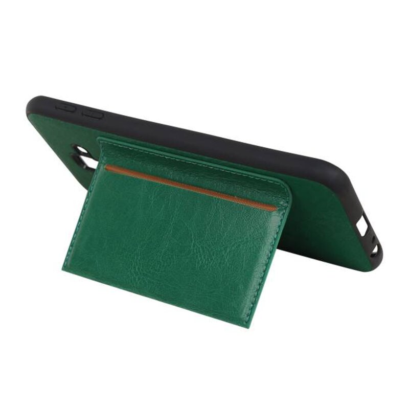 Couverture Arrière Portrait 1 Cartes pour Galaxy J6 Plus Vert
