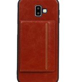 Couverture Arrière Portrait 1 Cartes pour Galaxy J6 Plus Marron