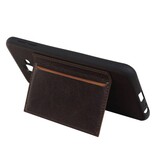 Stående bagside Cover 1 Kort til Galaxy J6 Plus Mocca