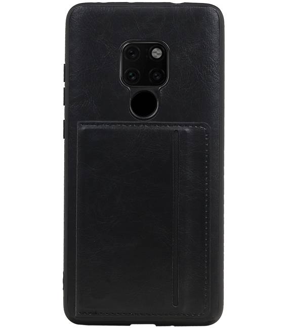 Staand Back Cover 1 Pasjes voor Huawei Mate 20 Zwart