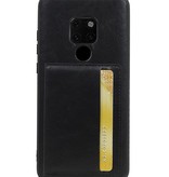 Staand Back Cover 1 Pasjes voor Huawei Mate 20 Zwart