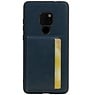 Staand Back Cover 1 Pasjes voor Huawei Mate 20 Navy