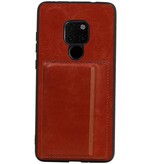 Copertura posteriore in piedi 1 passata per Huawei Mate 20 Brown