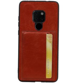 Copertura posteriore in piedi 1 passata per Huawei Mate 20 Brown