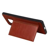 Copertura posteriore in piedi 1 passata per Huawei Mate 20 Brown