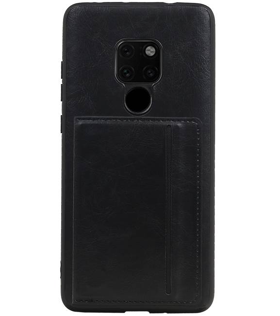 Staand Back Cover 1 Pasjes voor Huawei Mate 20 Lite Zwart