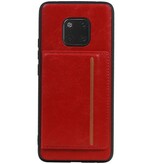 Staand Back Cover 1 Pasjes voor Huawei Mate 20 Pro Rood