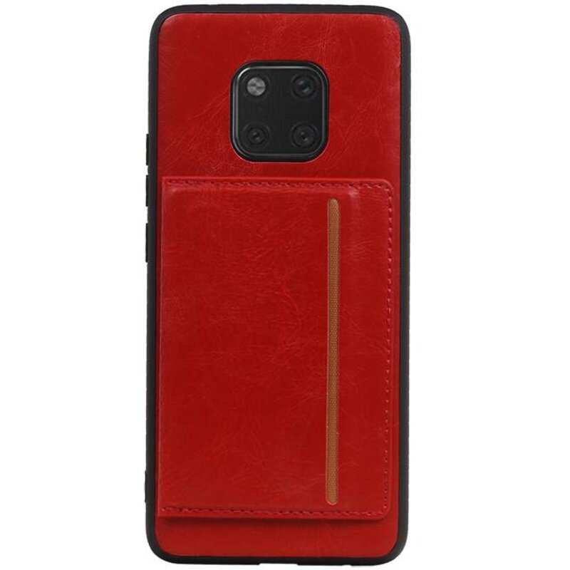 Staand Back Cover 1 Pasjes voor Huawei Mate 20 Pro Rood