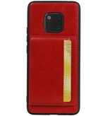 Staand Back Cover 1 Pasjes voor Huawei Mate 20 Pro Rood