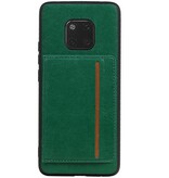 Staand Back Cover 1 Pasjes voor Huawei Mate 20 Pro Groen