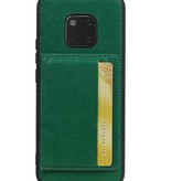 Staand Back Cover 1 Pasjes voor Huawei Mate 20 Pro Groen