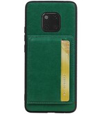 Staand Back Cover 1 Pasjes voor Huawei Mate 20 Pro Groen
