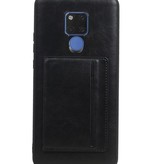 Staand Back Cover 1 Pasjes voor Huawei Mate 20 X Zwart