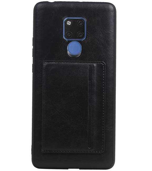 Staand Back Cover 1 Pasjes voor Huawei Mate 20 X Zwart