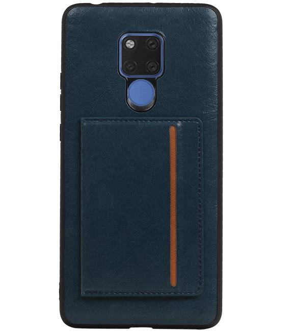 Staand Back Cover 1 Pasjes voor Huawei Mate 20 X Navy