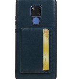 Staand Back Cover 1 Pasjes voor Huawei Mate 20 X Navy