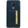 Staand Back Cover 1 Pasjes voor Huawei Mate 20 X Navy