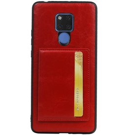Staand Back Cover 1 Pasjes voor Huawei Mate 20 X Rood