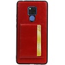 Staand Back Cover 1 Pasjes voor Huawei Mate 20 X Rood