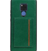 Staand Back Cover 1 Pasjes voor Huawei Mate 20 X Groen