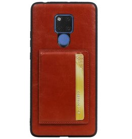 Standing Back Cover 1 Carte per Huawei Mate 20 X Brown