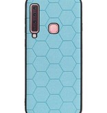 Estuche rígido hexagonal para Samsung Galaxy A9 2018 azul