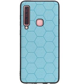 Estuche rígido hexagonal para Samsung Galaxy A9 2018 azul