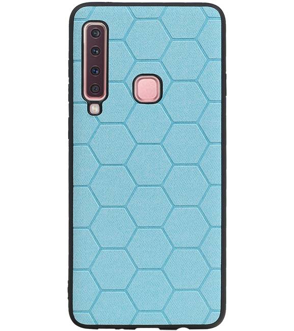 Étui rigide hexagonal pour Samsung Galaxy A9 2018 bleu