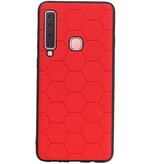Hexagon Hard Case voor Samsung Galaxy A9 2018 Rood