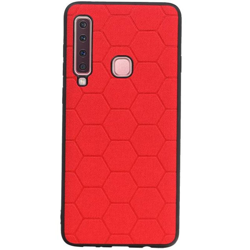 Hexagon Hard Case voor Samsung Galaxy A9 2018 Rood