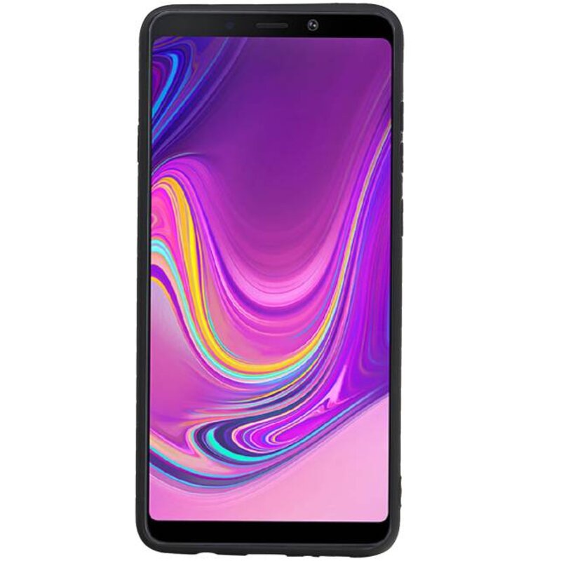 Estuche rígido hexagonal para Samsung Galaxy A9 2018 rojo