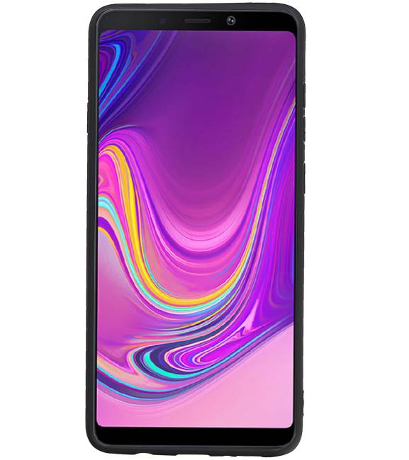 Étui rigide hexagonal pour Samsung Galaxy A9 2018 rouge