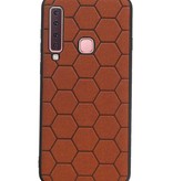 Hexagon Hard Case voor Samsung Galaxy A9 2018 Bruin