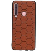 Hexagon Hard Case pour Samsung Galaxy A9 2018 Brown